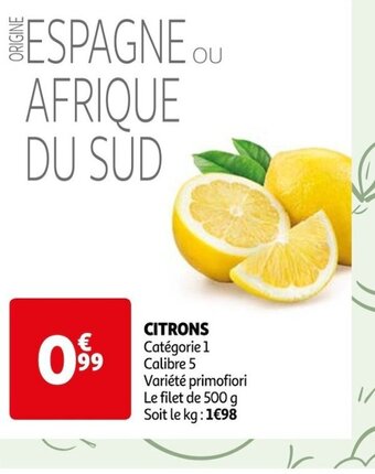 Auchan CITRONS offre
