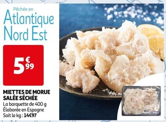 Auchan MIETTES DE MORUE SALÉE SÉCHÉE offre