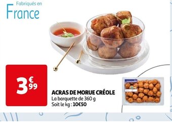 Auchan ACRAS DE MORUE CRÉOLE offre