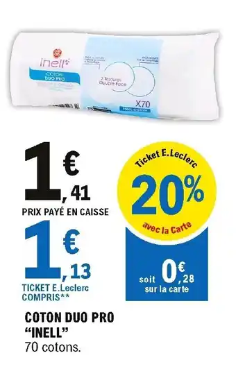 E.Leclerc Coton Duo Pro offre