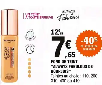 Fond De Teint Always Fabulous De Bourjois