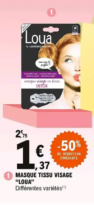 E.Leclerc Masque Tissu Visage Loua offre