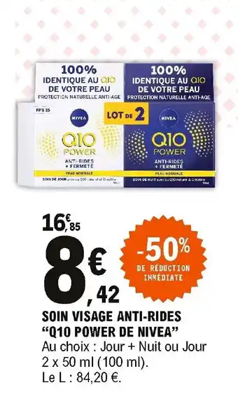 E.Leclerc Soin Visage Anti-Rides Q10 Power De Nivea offre