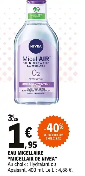 Eau Micellaire ''Micellair De Nivea''