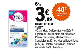 E.Leclerc Bande De Cire Veet offre