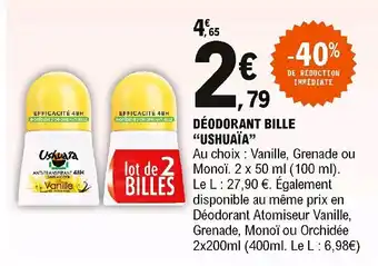 E.Leclerc Déodorant Bille Ushuaïa offre