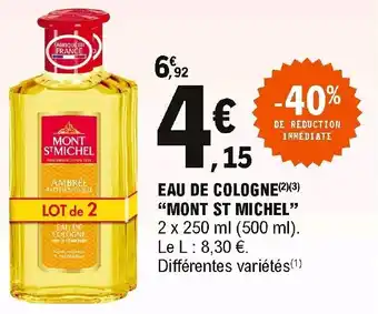 E.Leclerc Eau De Cologne Mont St Michel offre