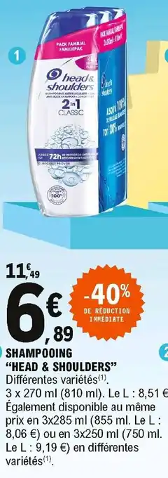E.Leclerc Shampooing Head & Shoulders offre