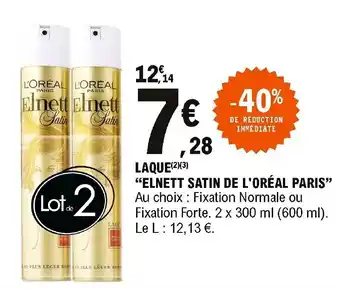 E.Leclerc Laque Elnett Satin De L'Oréal Paris offre