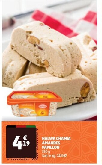 Auchan HALWA CHAMIA AMANDES PAPILLON offre