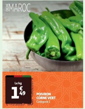 POIVRON CORNE VERT Catégorie 1