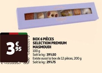 Auchan BOX 6 PIÈCES SELECTION PREMIUM MASMOUDI offre