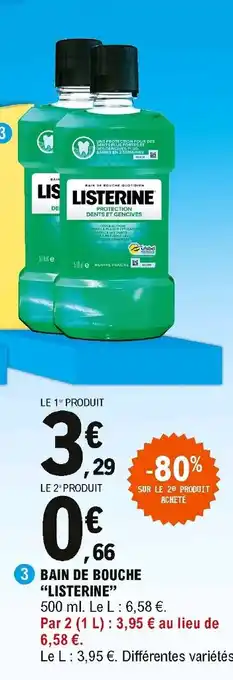 E.Leclerc Bain de bouche Listerine offre