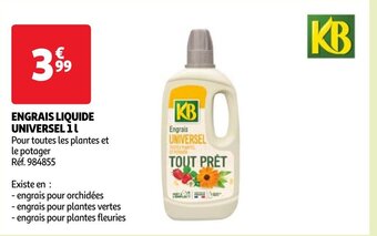 Auchan ENGRAIS LIQUIDE UNIVERSEL 1 offre