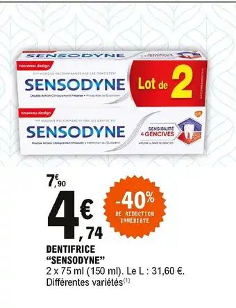 E.Leclerc Dentifrice Sensodyne offre