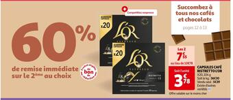 Auchan Supermarché L'or capsules café ristretto offre