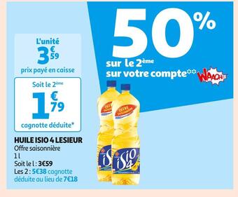 Auchan Supermarché Lesieur huile isio 4 offre