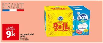 Auchan Supermarché Lactel lait demi-écrémé offre