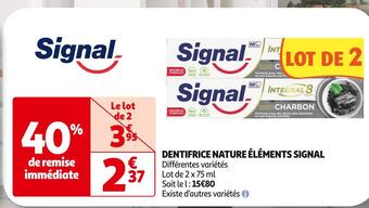 Auchan Supermarché Signal dentifrice nature éléments offre