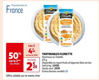 Auchan Supermarché Florette tartinables offre