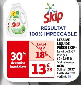 Auchan Supermarché Skip lessive liquide fresh (1) offre