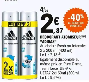 E.Leclerc Déodorant Atomiseur Adidas offre