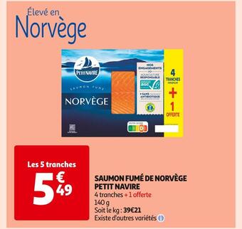 Auchan Supermarché Petit navire saumon fumé de norvège offre
