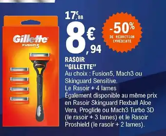 E.Leclerc Rasoir Gillette offre