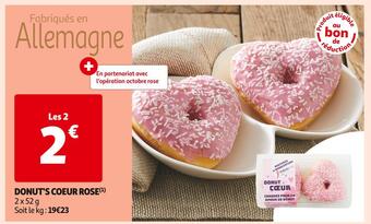 Auchan Supermarché Donut's coeur rose offre