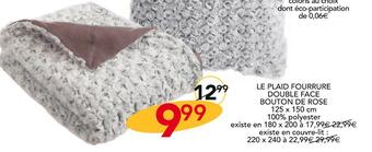 Stokomani Le plaid fourrure double face bouton de rose offre
