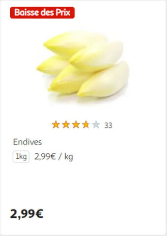 Auchan Endives offre