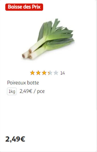 Auchan Poireaux botte offre
