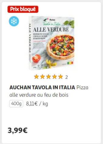 Auchan AUCHAN TAVOLA IN ITALIA Pizza offre