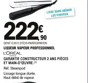 E.Leclerc Lisseur vapeur Professionnel offre