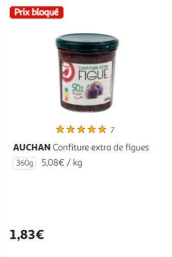 Auchan AUCHAN Confiture extra de figues 360g offre
