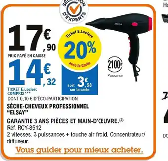 E.Leclerc Sèche-cheveux Professionnel offre