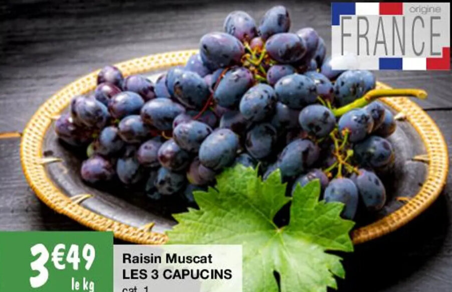 Promo Raisin Muscat LES 3 CAPUCINS chez Migros