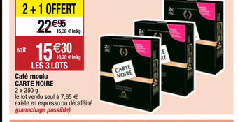 Migros Café moulu CARTE NOIRE offre