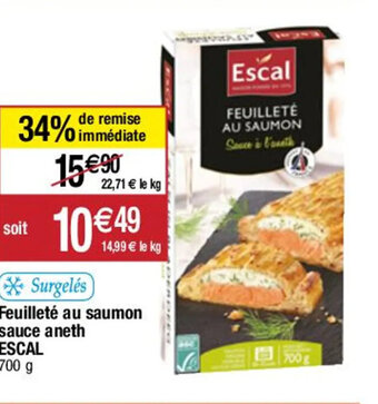 Migros Surgelés Feuilleté au saumon sauce aneth offre