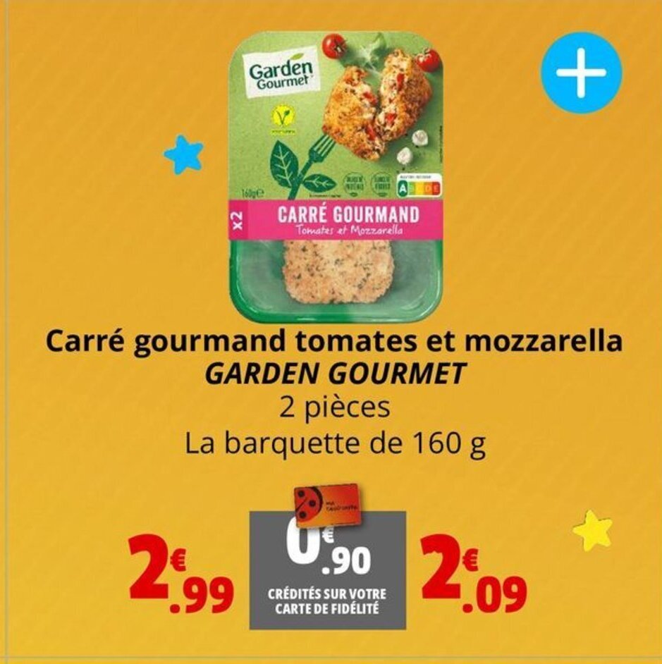Promo Carré gourmand tomates et mozzarella GARDEN GOURMET chez