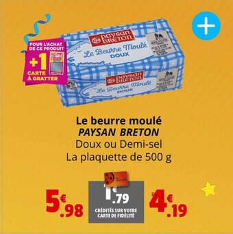 Coccinelle Express Le beurre moulé PAYSAN BRETON offre