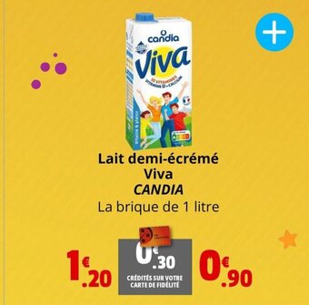 Coccinelle Express Lait demi-écrémé CANDIA La brique de 1 litre offre