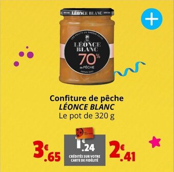 Coccinelle Express Confiture de pêche LÉONCE BLANC offre