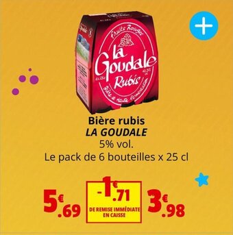 Coccinelle Express Bière rubis LA GOUDALE offre