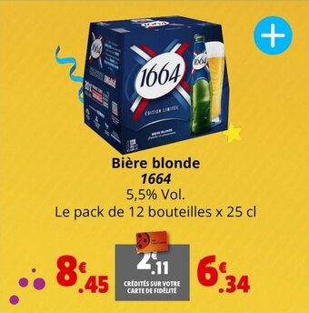 Coccinelle Express Bière blonde 1664 offre