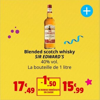 Coccinelle Express Blended scotch whisky SIR EDWARD'S offre