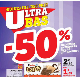 Hyper U KINDER CARDS offre