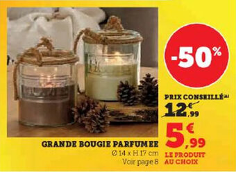 Hyper U GRANDE BOUGIE PARFUMEE offre