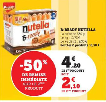 Hyper U B-READY NUTELLA offre