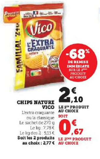 Hyper U CHIPS NATURE VICO offre